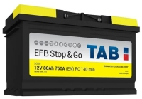 Аккумулятор TAB EFB STOP&GO 80 A EN 760 R+